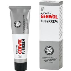 Eine Tube und Schachtel mit Gehwol Fußcreme für beanspruchte Haut.