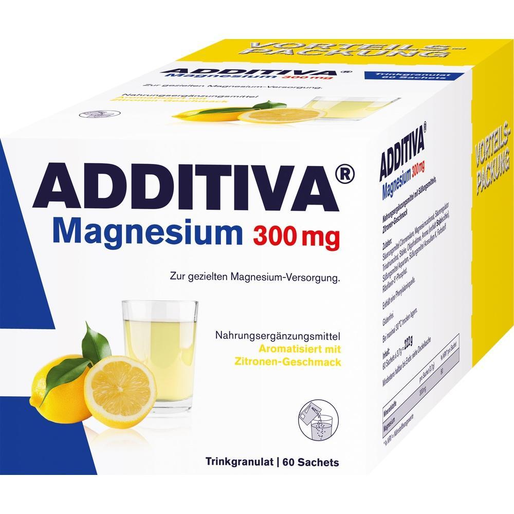 Verpackung von Magnesium-Granulat mit Zitronengeschmack, 60 Beutel.